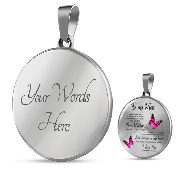 To My Mom circle necklace -Best mother anyone could ask for jewelry necklace gift - Jewelled by love