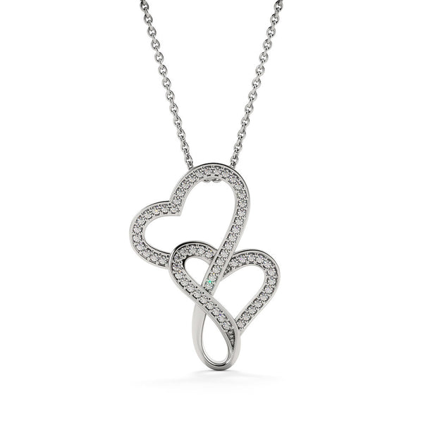 Double hearts necklace for Mother's day, Jewelry gift from daughter - Jewelled by love