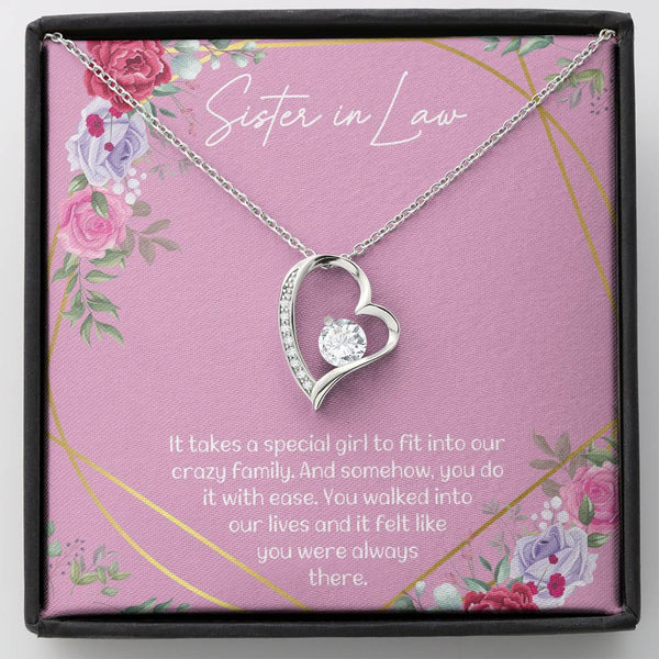 Heart necklace gift for sister in law..It takes a special girl - Jewelled by love