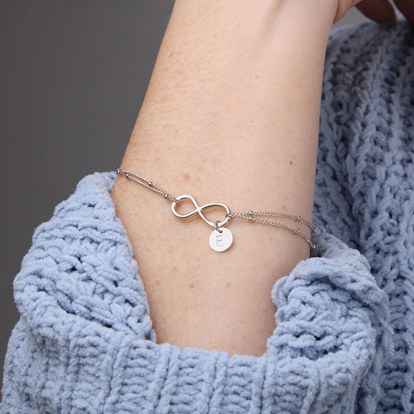 Gigi bracelet, Family Charm Infinity bracelet from Grandchildren, Grandma birthday christmas gift, - Jewelled by love
