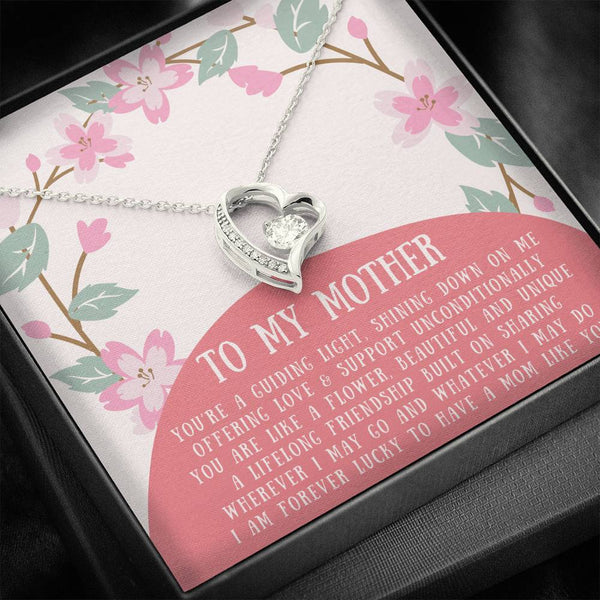 Mom necklace..... You're a guiding light shining on down on me - Jewelled by love
