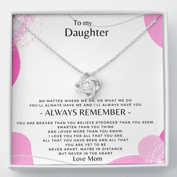 Daughter pendant necklace.....No matter where we go - Jewelled by love