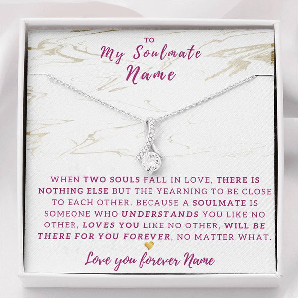 Personalized to my soulmate,necklace... When Two Souls Fall In Love - Jewelled by love