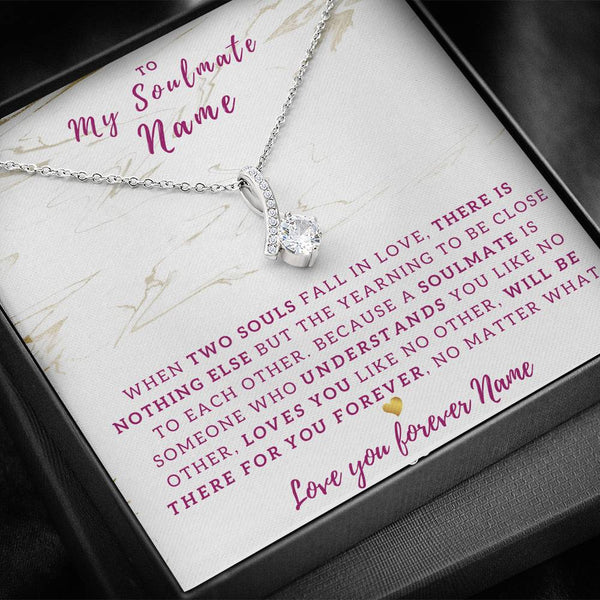 Personalized to my soulmate,necklace... When Two Souls Fall In Love - Jewelled by love