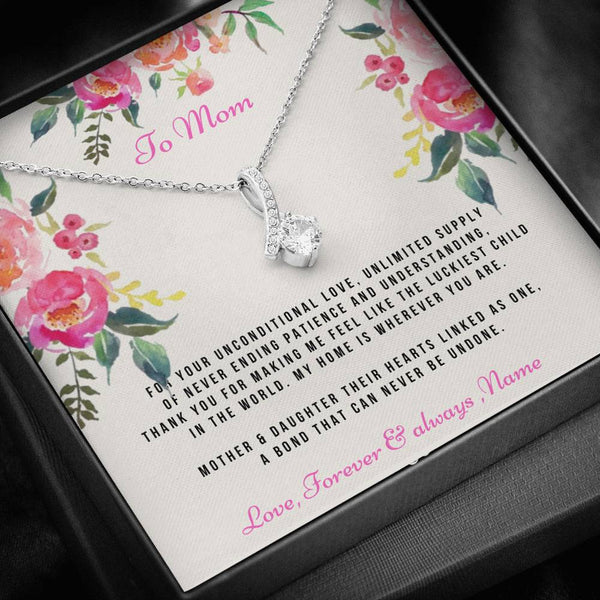 Perdant necklace for mom---Personalized to mom jewelry card - Jewelled by love
