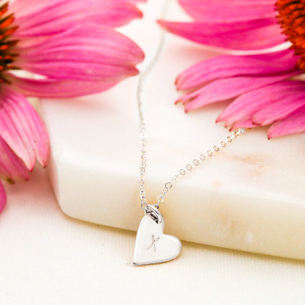 Promise necklace for girlfriend, Wherever the journey takes us, Initial necklace - Jewelled by love