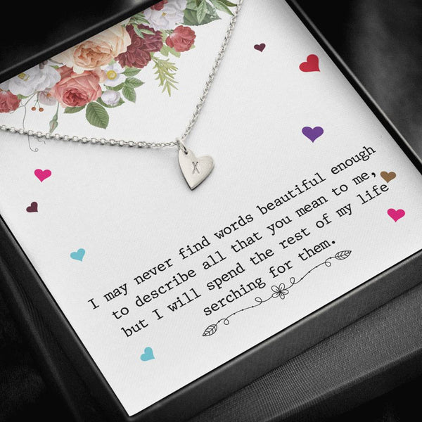 To My Wife. I may never ..initial necklace - Jewelled by love