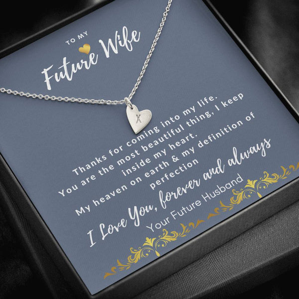Fiancée Necklace, To my Future Wife..Thanks for coming into my life - Jewelled by love