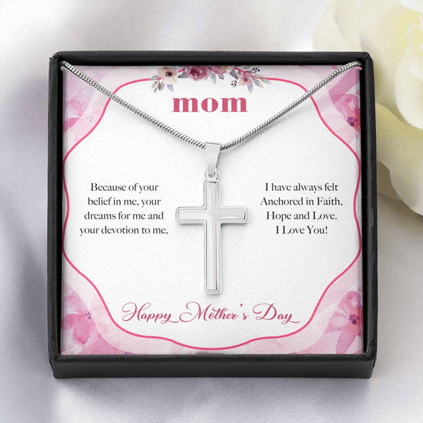 Faith Jewelry Gift for Mother's day, Cross Necklace Gift For mom - Jewelled by love