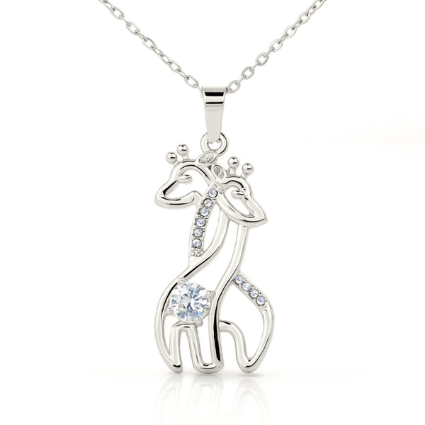 To My Mom Giraffe necklace gift...Right from the start you were the one - Jewelled by love