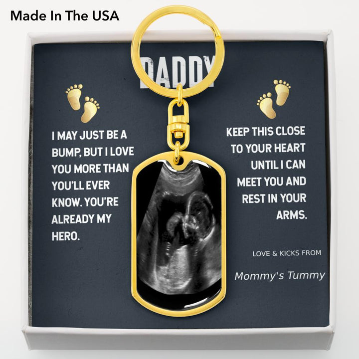 Bump Daddy's Gold Keychain