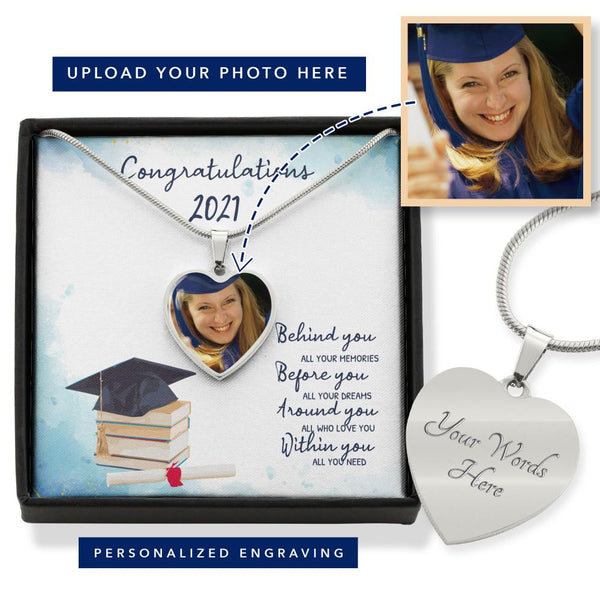 Personalized Graduation necklace..Behind you all your memories - Jewelled by love