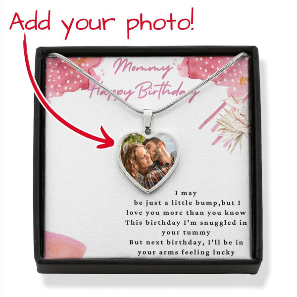 Pregnant Daughter Necklace, First Time Mom Birthday Gift, for New Mom Ultrasound photo upload necklace - Jewelled by love