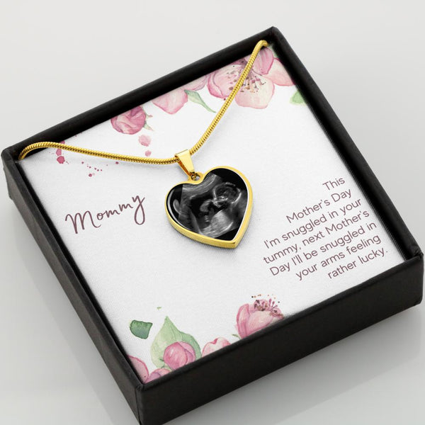 Mother's day photo upload jewelry gift for Expecting Mom - Jewelled by love
