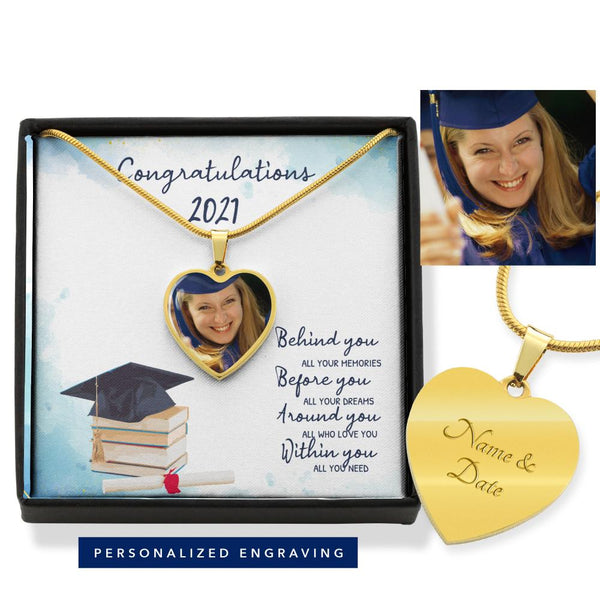 Personalized Graduation necklace..Behind you all your memories - Jewelled by love