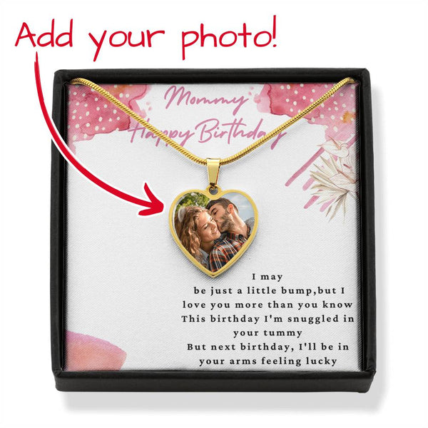 Pregnant Daughter Necklace, First Time Mom Birthday Gift, for New Mom Ultrasound photo upload necklace - Jewelled by love